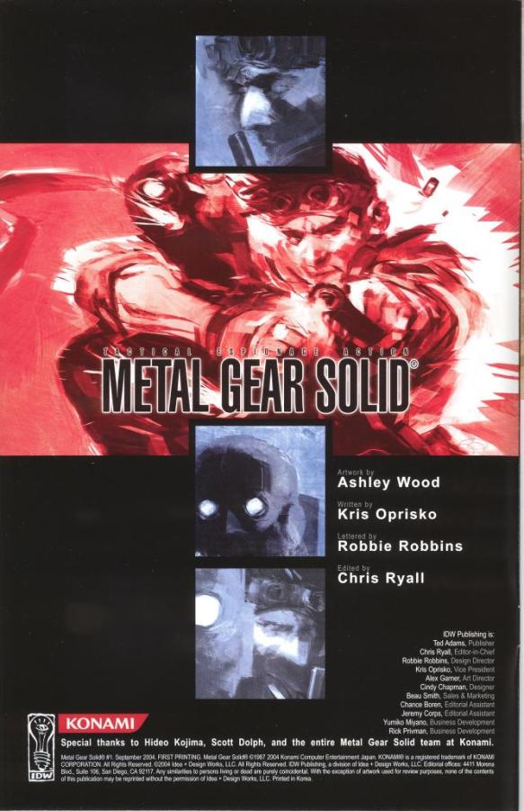 Metal Gear Solid Credits