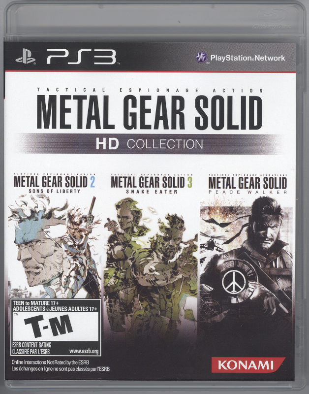 metal gear solid hd collection ps3