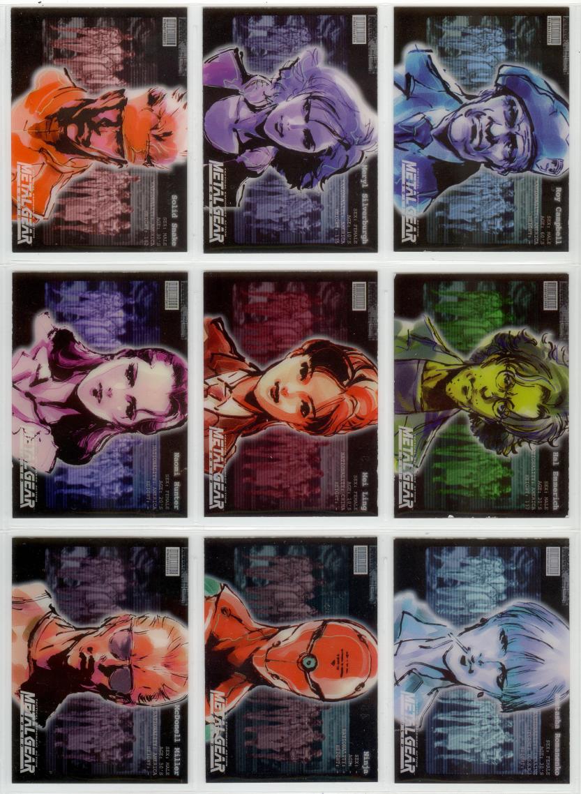 Metal Gear Solid Trading Cards 019-027