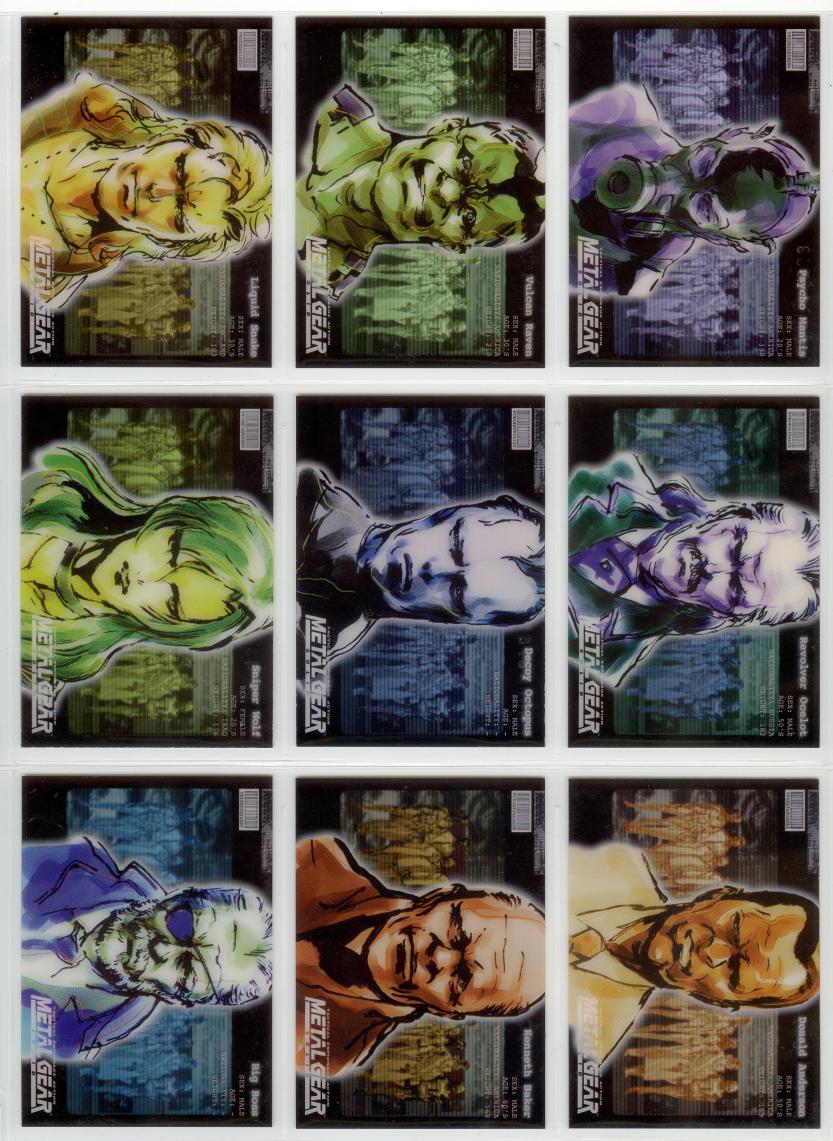 Metal Gear Solid Trading Cards 028-036