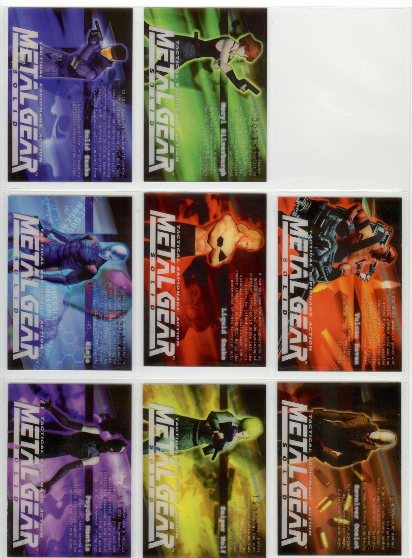 Metal Gear Solid Trading Cards 073-081