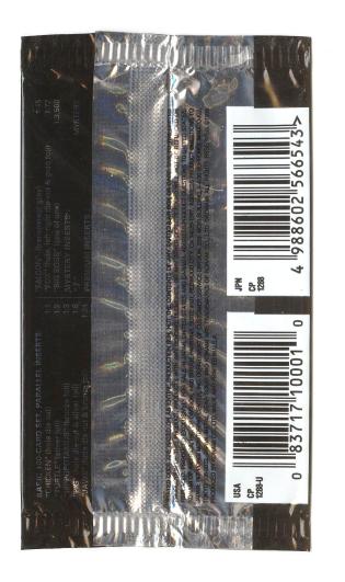 Metal Gear Solid Trading Cards Envelope Back