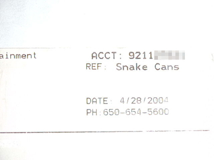 Snake Cans Description