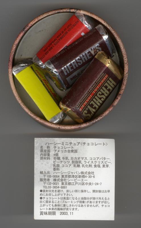 Ration interior and chololate contents card