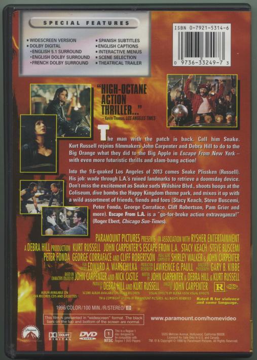 Espace From LA DVD Back