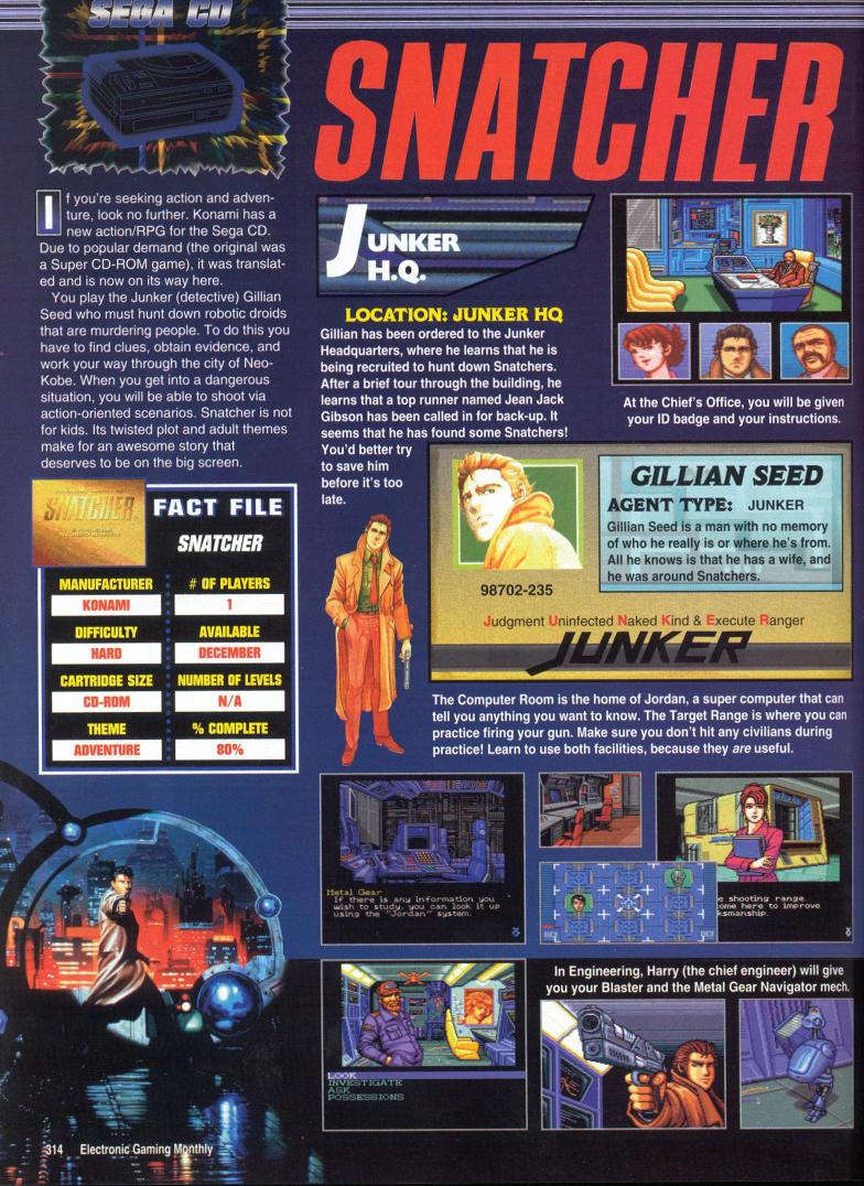 Snatcher EGM Review