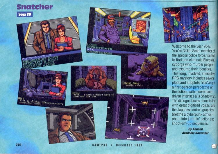 Snatcher Gamepro Preview