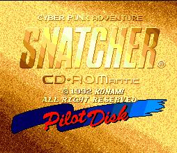 Snatcher Pilot Disk